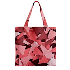 Geo Fun 8 Peach Zipper Grocery Tote Bags