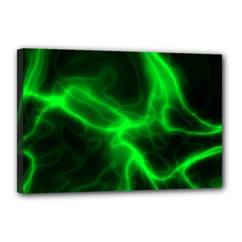 Cosmic Energy Green Canvas 18  X 12  by ImpressiveMoments