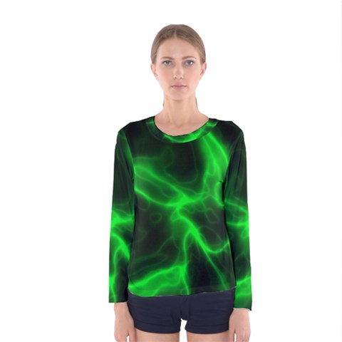 Cosmic Energy Green Women s Long Sleeve T-shirts by ImpressiveMoments