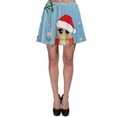 Funny, Cute Christmas Owls With Snowflakes Skater Skirts by FantasyWorld7