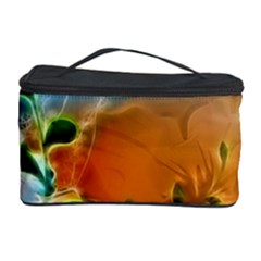 Wonderful Flowers In Colorful And Glowing Lines Cosmetic Storage Cases by FantasyWorld7