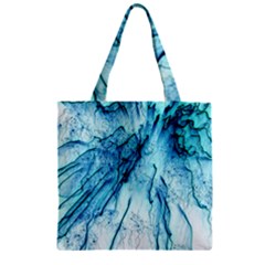 Special Fireworks, Aqua Zipper Grocery Tote Bags by ImpressiveMoments