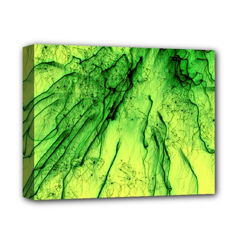Special Fireworks, Green Deluxe Canvas 14  X 11 