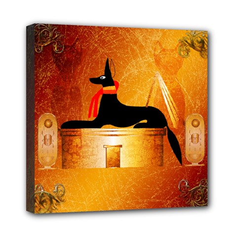 Anubis, Ancient Egyptian God Of The Dead Rituals  Mini Canvas 8  X 8  by FantasyWorld7