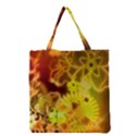 Glowing Colorful Flowers Grocery Tote Bags View2