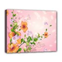 Beautiful Flowers On Soft Pink Background Deluxe Canvas 20  x 16   View1