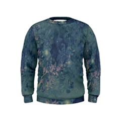 Vintage Floral In Blue Colors Boys  Sweatshirts by FantasyWorld7