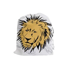 Lion Drawstring Pouches (large)  by EnjoymentArt