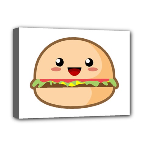 Kawaii Burger Deluxe Canvas 16  X 12  