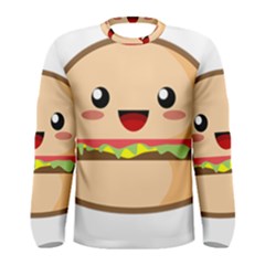 Kawaii Burger Men s Long Sleeve T-shirts