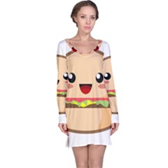 Kawaii Burger Long Sleeve Nightdresses