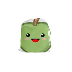 Kawaii Green Apple Drawstring Pouches (small) 