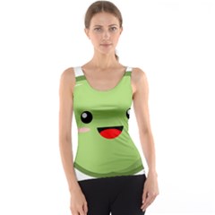 Kawaii Green Apple Tank Tops