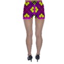 Florescent Pink Yellow Abstract  Skinny Shorts View2