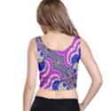 Pink Black Blue Abstract  Crop Top View3