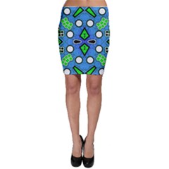 Florescent Blue Green Abstract  Bodycon Skirts by OCDesignss