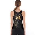 Beautiful Bird In Gold And Black Tank Tops View2