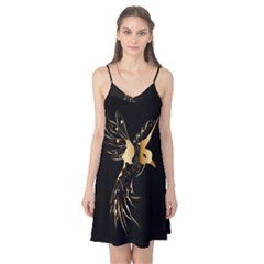 Beautiful Bird In Gold And Black Camis Nightgown