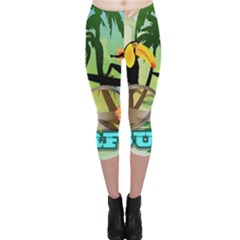 Surfing Capri Leggings by FantasyWorld7