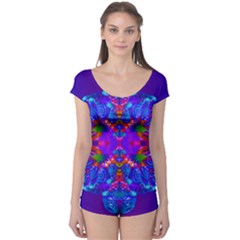 Abstract 5 Short Sleeve Leotard by icarusismartdesigns