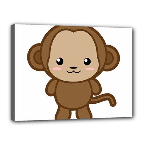 Kawaii Monkey Canvas 16  x 12 