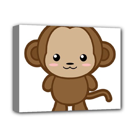 Kawaii Monkey Deluxe Canvas 14  x 11 