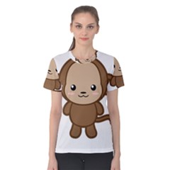 Kawaii Monkey Women s Cotton Tees