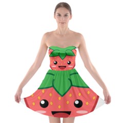 Kawaii Strawberry Strapless Bra Top Dress by KawaiiKawaii