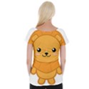 Kawaii Lion Women s Cap Sleeve Top View2