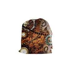 Steampunk In Noble Design Drawstring Pouches (Small) 