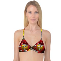 Funny Christmas Smiley Reversible Tri Bikini Tops by FantasyWorld7