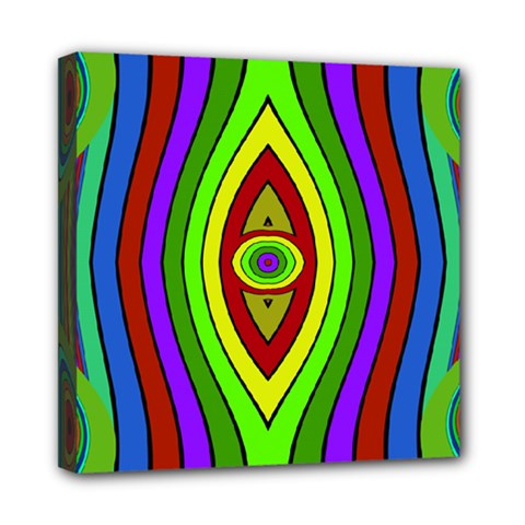 Colorful Symmetric Shapes Mini Canvas 8  X 8  (stretched) by LalyLauraFLM