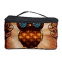 Steampunk, Funny Owl With Clicks And Gears Cosmetic Storage Cases View1