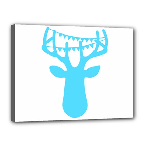 Party Deer With Bunting Canvas 16  X 12  by CraftyLittleNodes