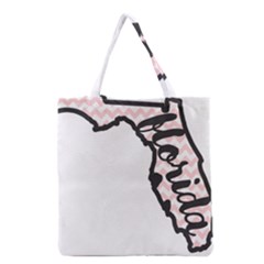 Florida Map Pride Chevron Grocery Tote Bags