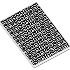 Black And White Owl Pattern Large Memo Pads
