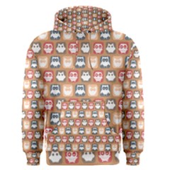 Colorful Whimsical Owl Pattern Men s Pullover Hoodies by GardenOfOphir