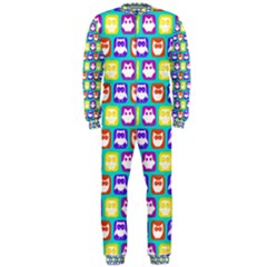 Colorful Whimsical Owl Pattern Onepiece Jumpsuit (men)  by GardenOfOphir