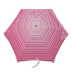 Pink Gradient Chevron Mini Folding Umbrellas