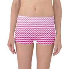 Pink Gradient Chevron Boyleg Bikini Bottoms