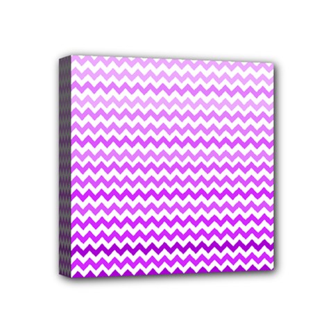 Purple Gradient Chevron Mini Canvas 4  X 4 