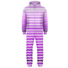 Purple Gradient Chevron Hooded Jumpsuit (men) 