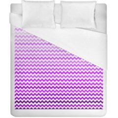 Purple Gradient Chevron Duvet Cover Single Side (double Size)