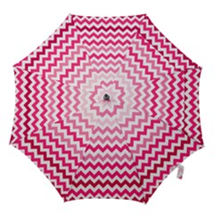 Pink Gradient Chevron Large Hook Handle Umbrellas (large)