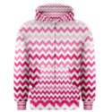 Pink Gradient Chevron Large Men s Zipper Hoodies View1