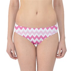 Pink Gradient Chevron Large Hipster Bikini Bottoms by CraftyLittleNodes
