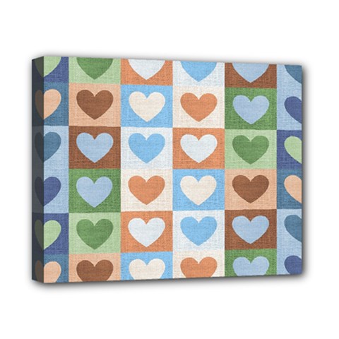 Hearts Plaid Canvas 10  x 8 