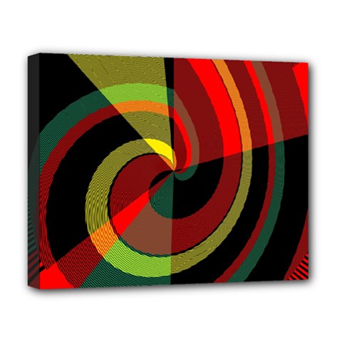 Spiral Deluxe Canvas 20  X 16  (stretched) by LalyLauraFLM
