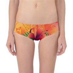 Awesome Red Flowers With Leaves Classic Bikini Bottoms by FantasyWorld7