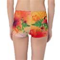 Awesome Red Flowers With Leaves Reversible Boyleg Bikini Bottoms View4